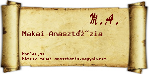 Makai Anasztázia névjegykártya